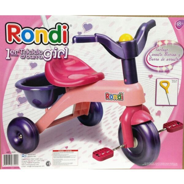 Triciclo Rondi C/Barral Girl Art. 3540 - Imagen 2