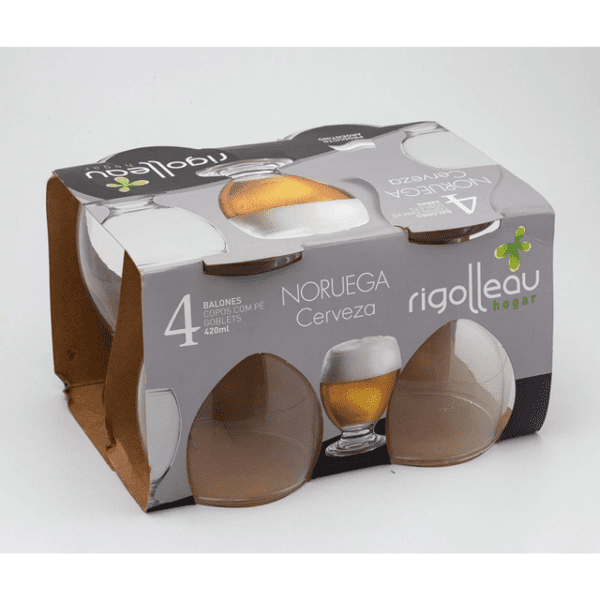 Copa De Vidrio Noruega Balon X 4.U.Rigolleau Art:8 - Imagen 3