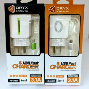 CARGADOR P/CELULAR V8 ORYX 3.1A TURBO ART:H5306/5403/5406