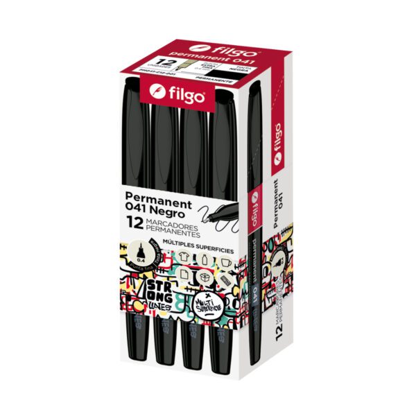 Marcador Filgo Negro Permanente 0,4 Mm.Art:041