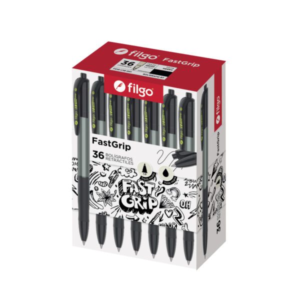 Boligrafo Retractil Filgo Fastgrip V/Colores