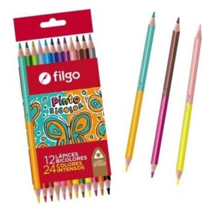Lapiz Filgo Bicolor Largo X 12.U.